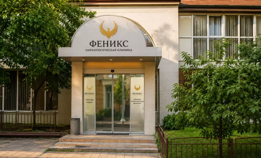 Вход в наркологическую клинику «Феникс» в Ярцеве